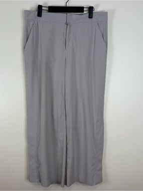 Athleta Tribeca Wide Crop Leg Pants Size 12T Tall Gray
